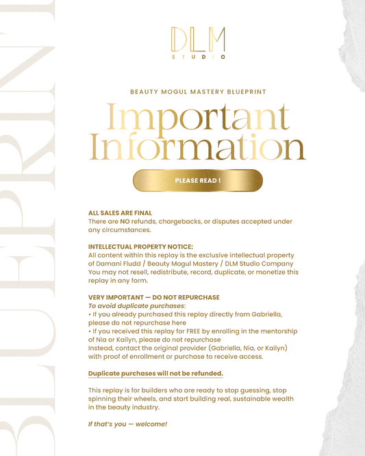 Beauty Mogul Mastery Blueprint — Self Paced Mentorship